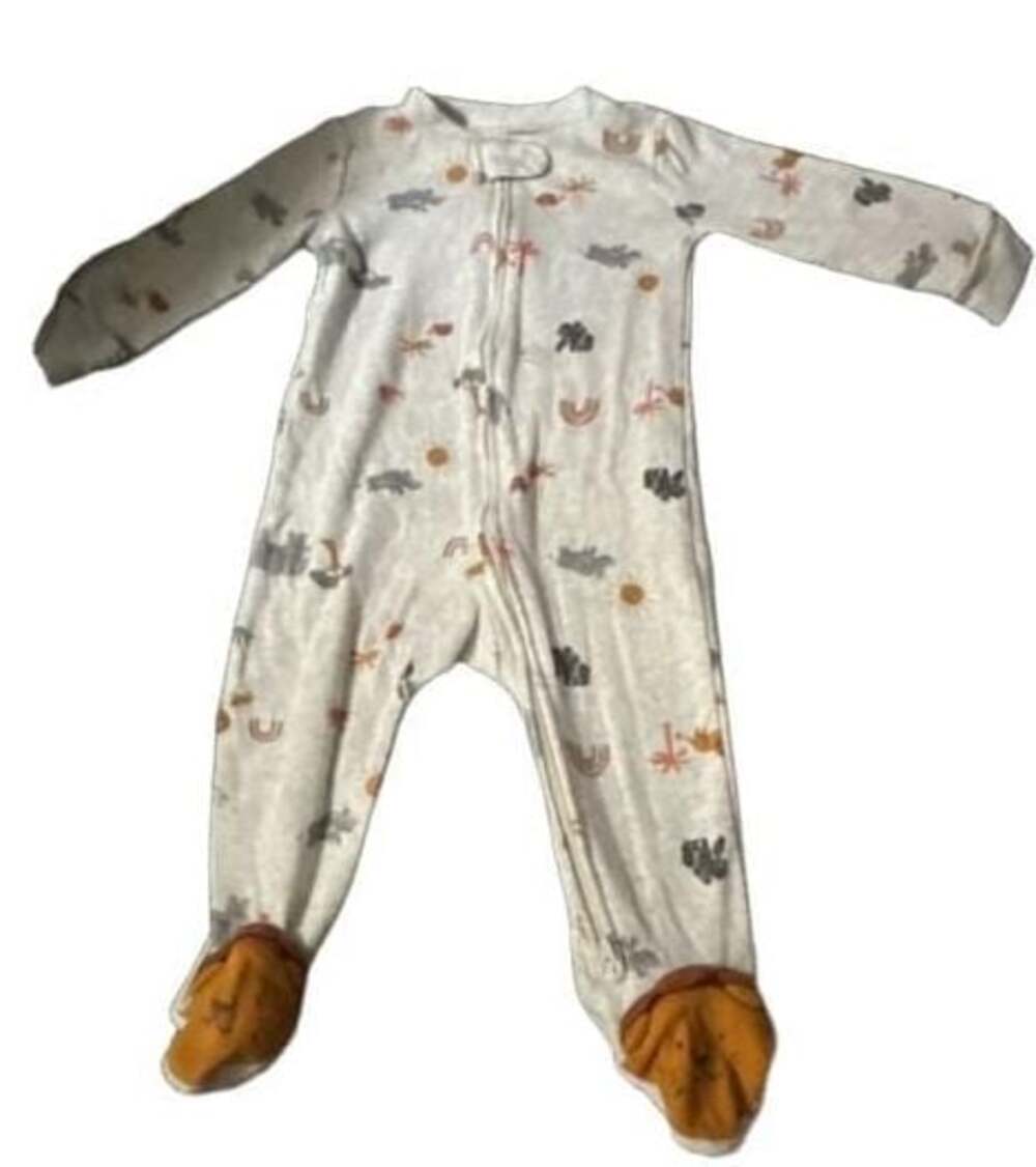 Carter's Just One You Baby Boys Jungle Animal Lion Sleep N' Play Zip Up 9M